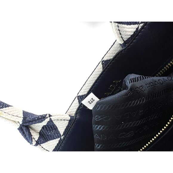 Prada Small Symbole Embroidered Fabric Handbag - Picture 9 of 10